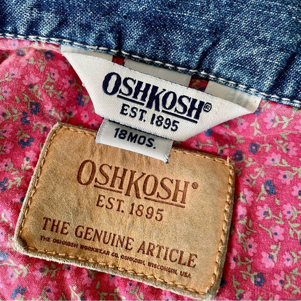 OshKosh B'gosh Kids' Denim Jacket with Floral Accents